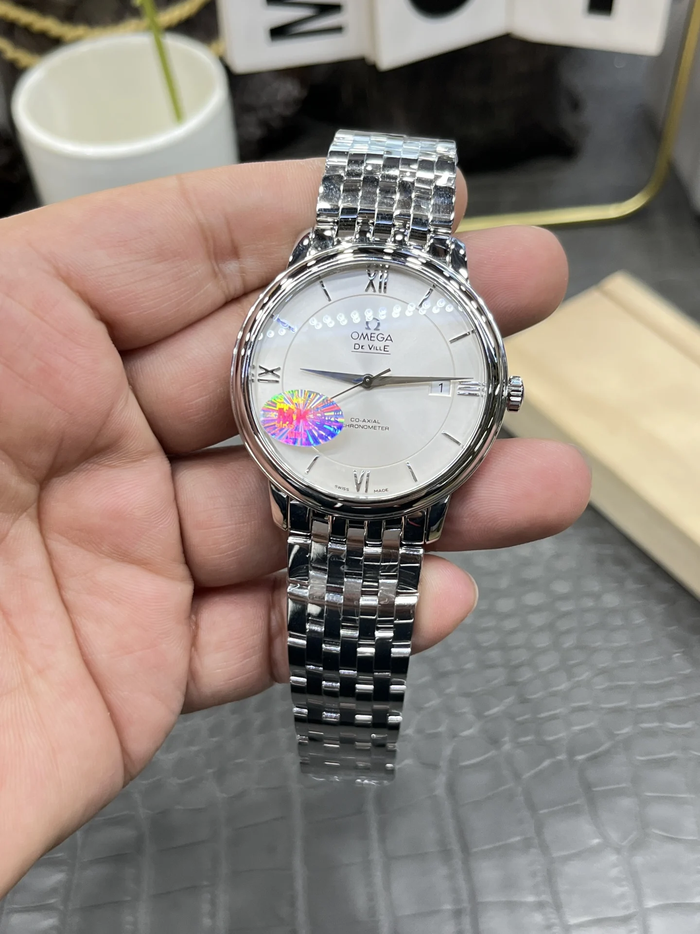 Omega De Ville 39.5mm — photographed off the sweep