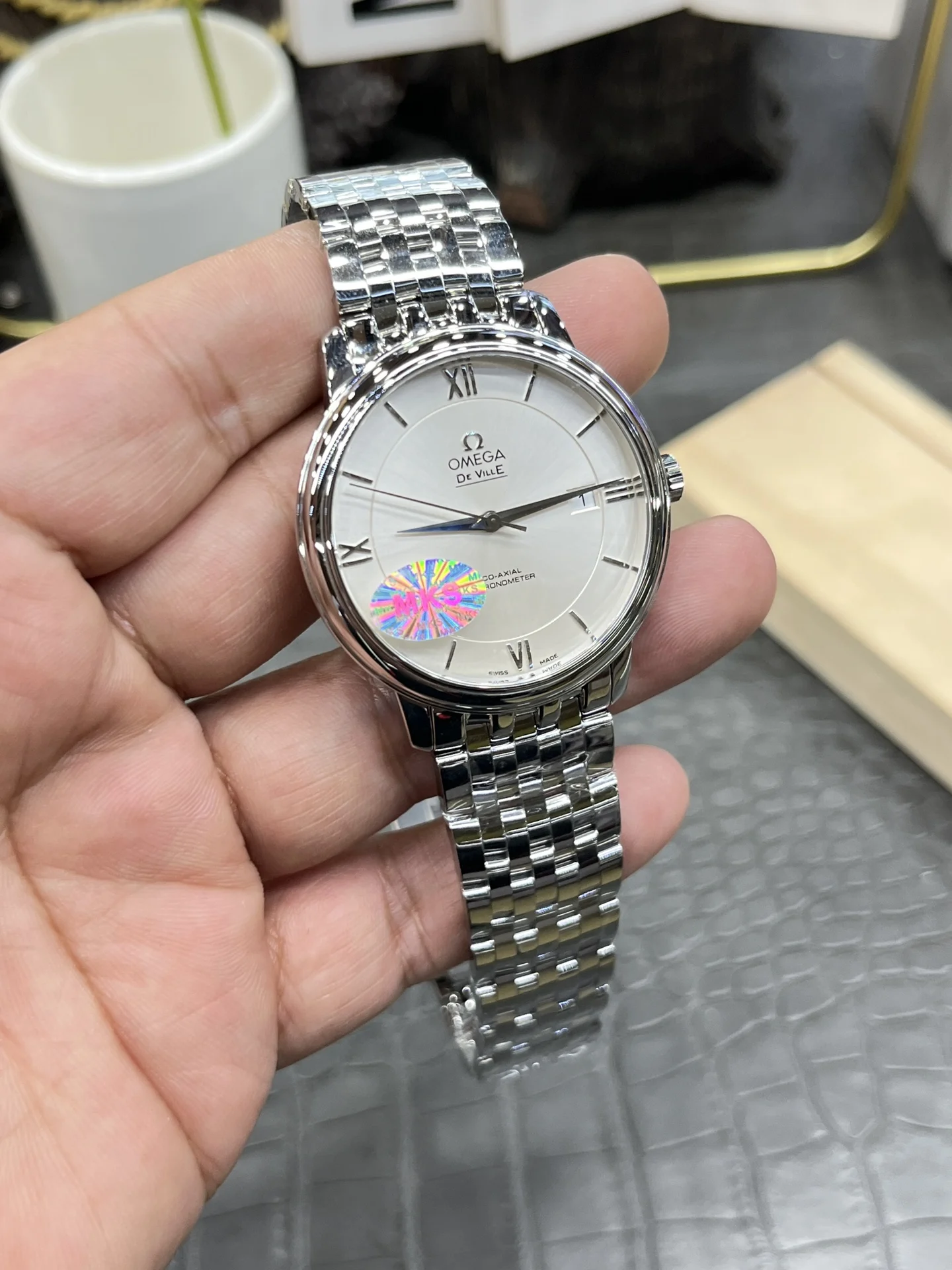 Omega De Ville 39.5mm — photographed off the sweep