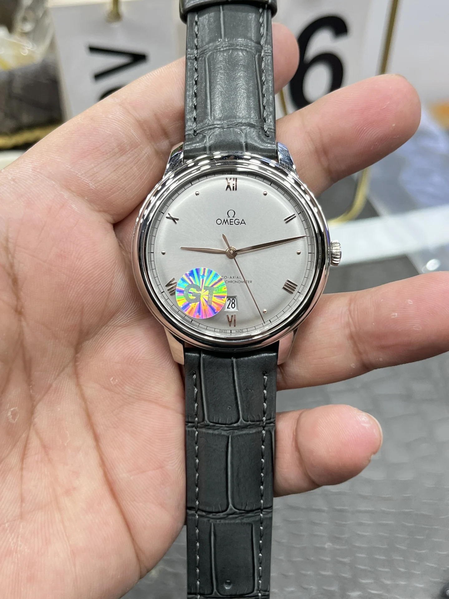 Omega De Ville 40mm — photographed off the sweep