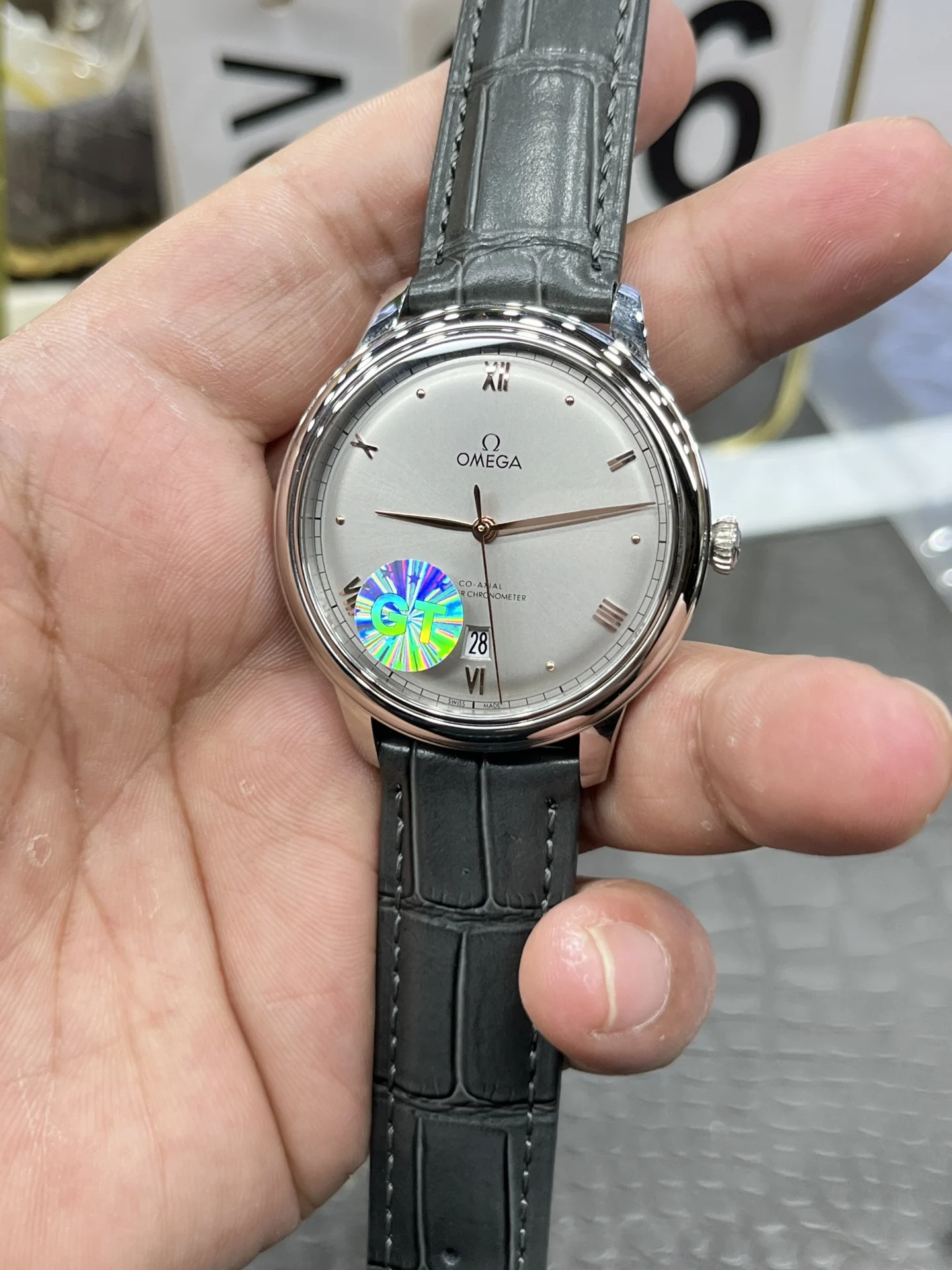 Omega De Ville 40mm — photographed off the sweep