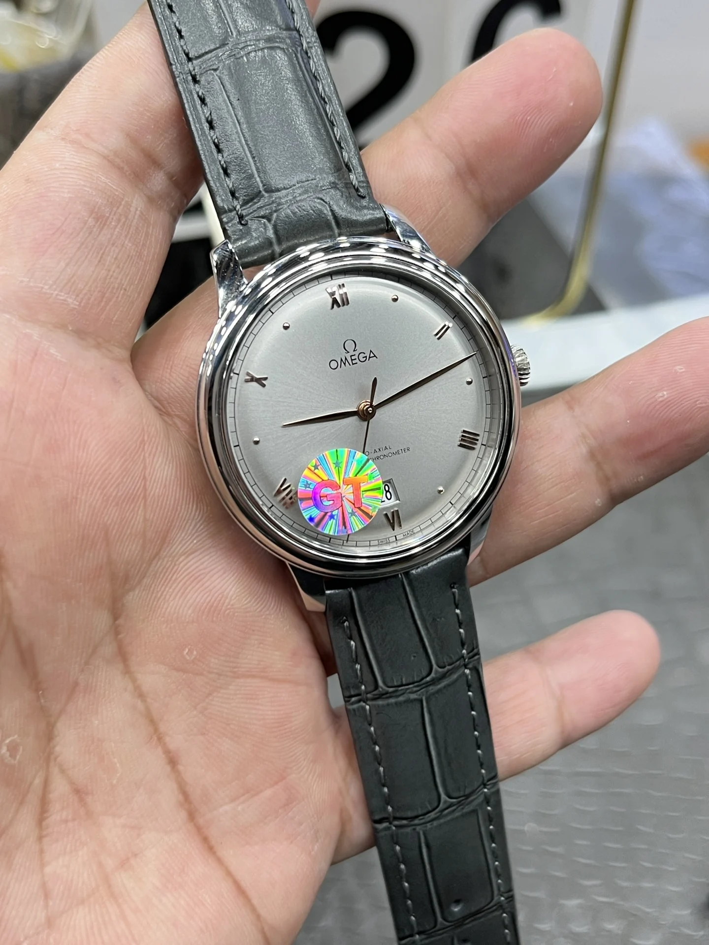 Omega De Ville 40mm — photographed off the sweep