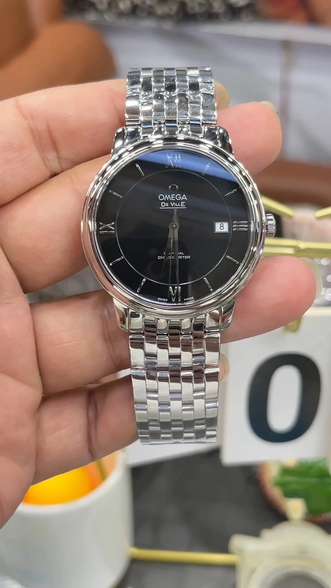 Omega De Ville Black Dial 39.5mm