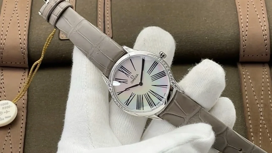 Omega De Ville Ceramic Red Dial Diamond-Set