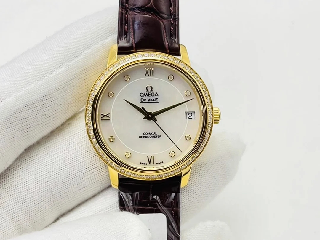 Omega De Ville Rose Gold Diamond-Set 32.7mm