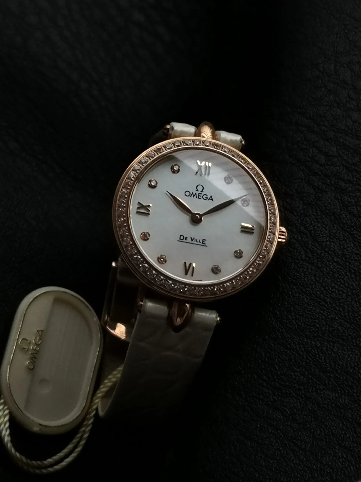 Omega De Ville Steel 27.4mm — photographed off the sweep