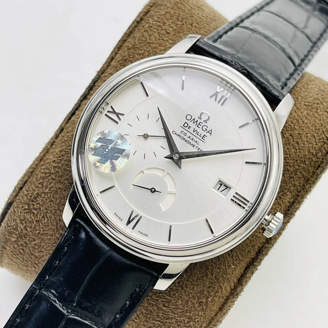 Omega De Ville Steel 39.5mm — photographed off the sweep