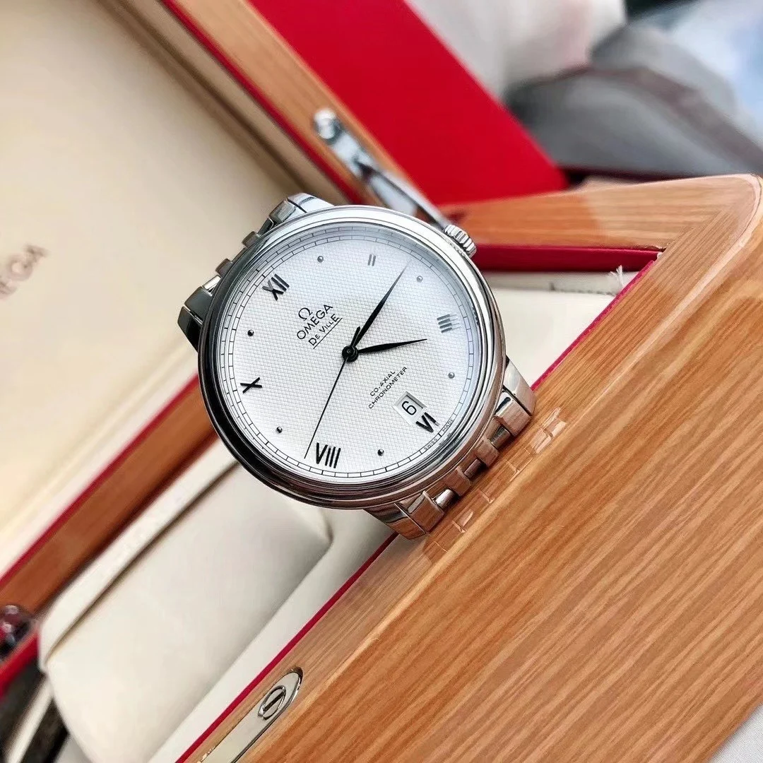 Omega De Ville Steel 39.5mm — photographed off the sweep