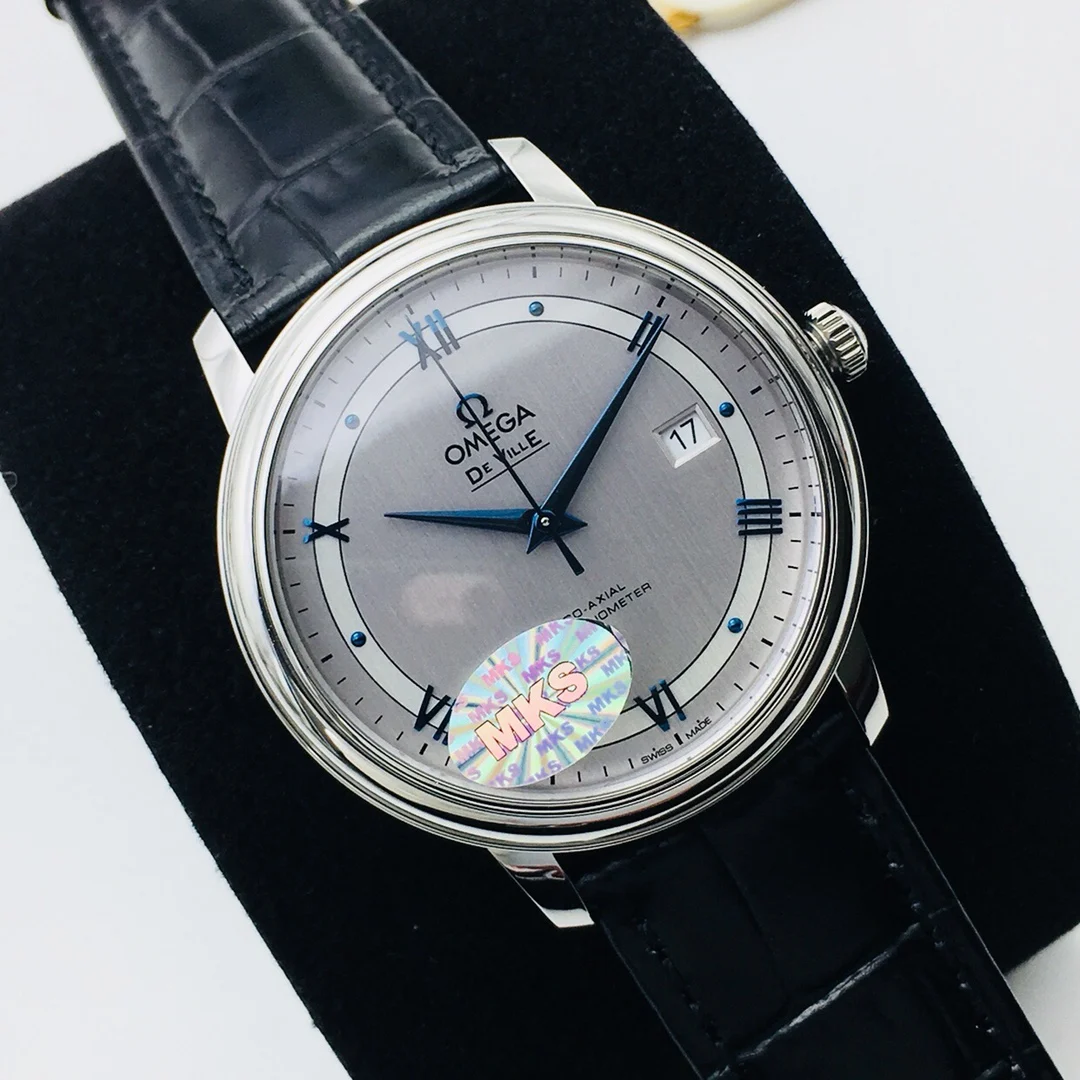 Omega De Ville Steel 39.5mm — photographed off the sweep