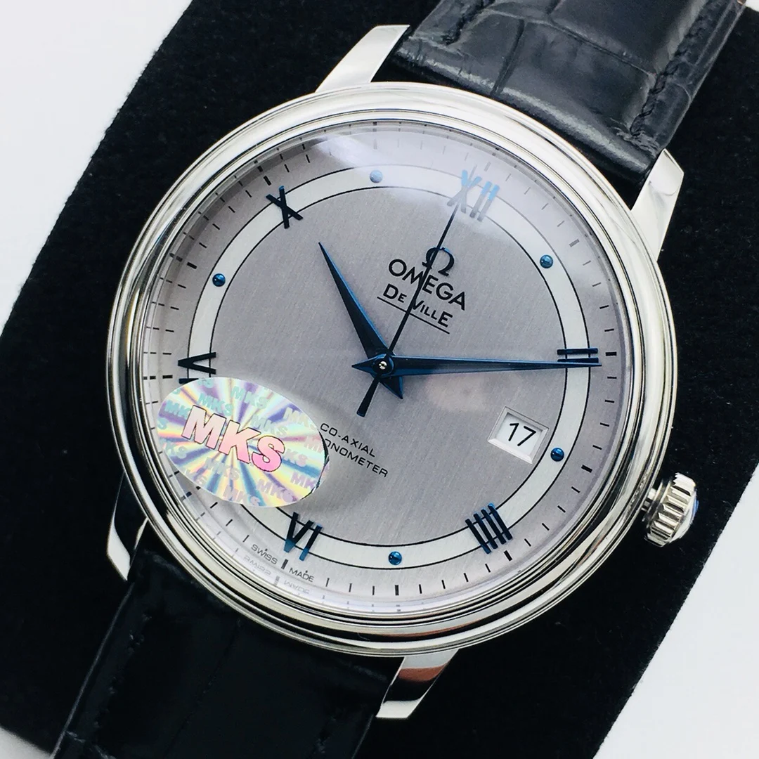 Omega De Ville Steel 39.5mm — photographed off the sweep