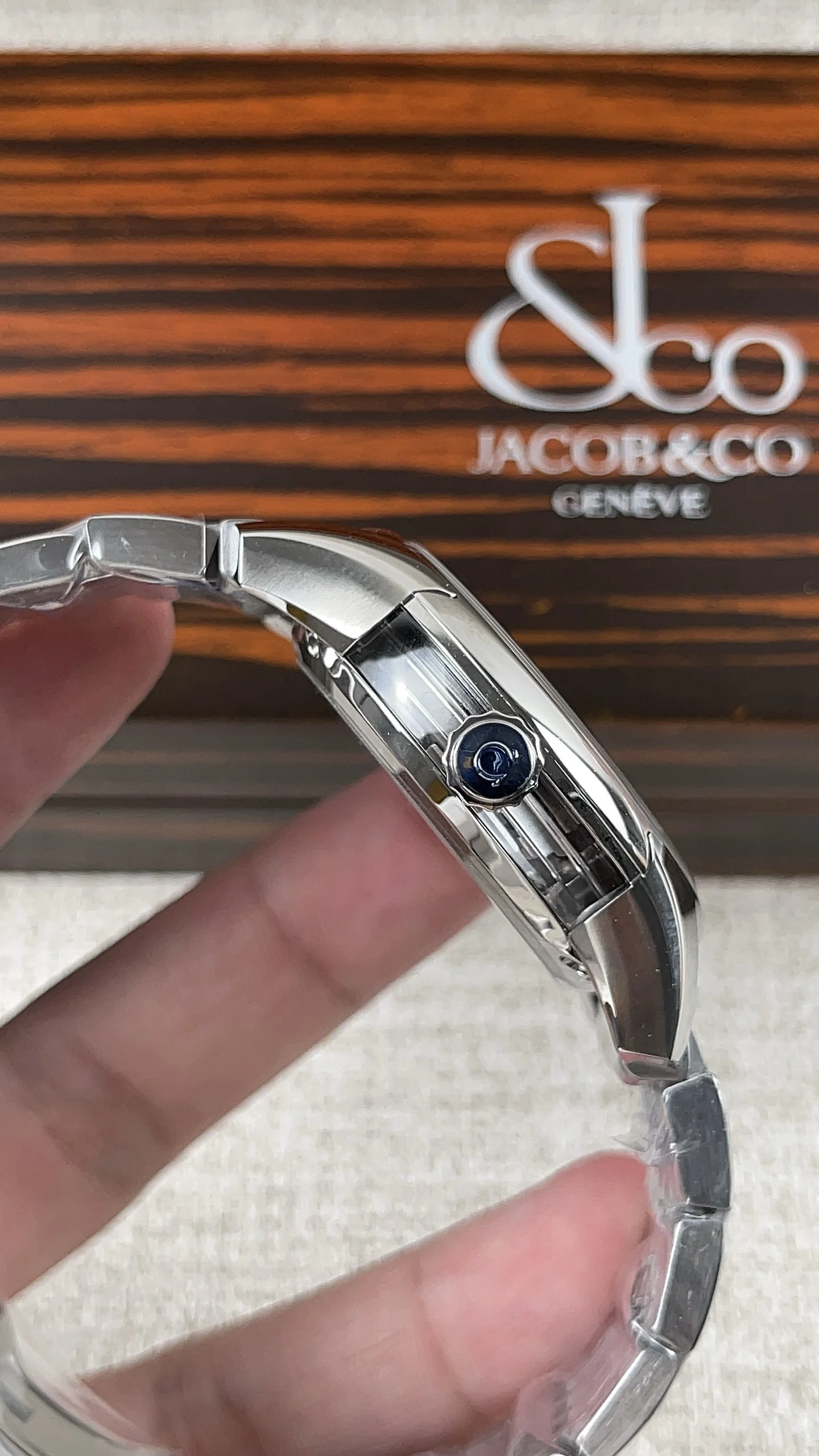 Omega European and American style owl side-panel transparent — photographed off the sweep