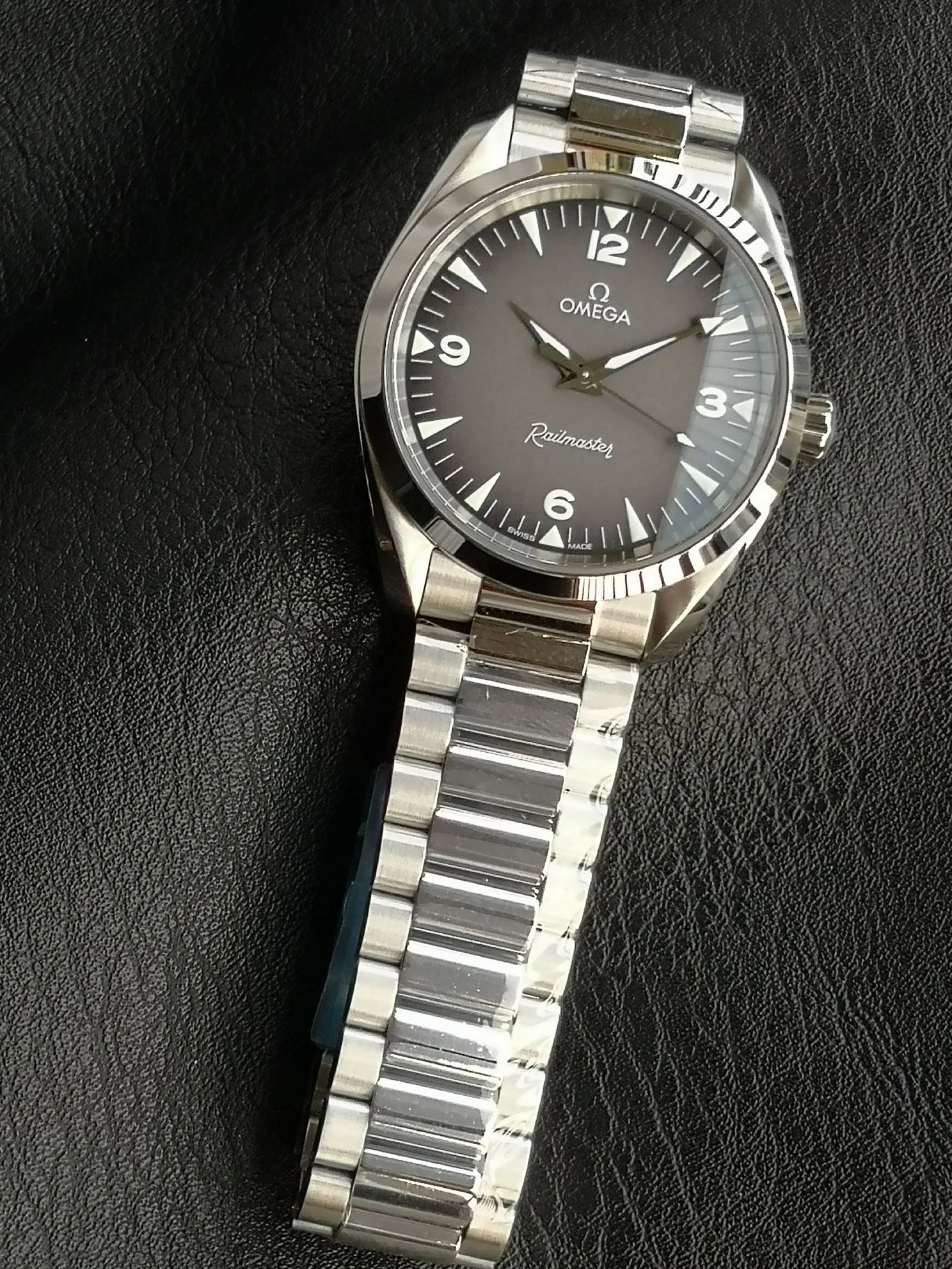 Omega Grey Dial 38mm — photographed off the sweep