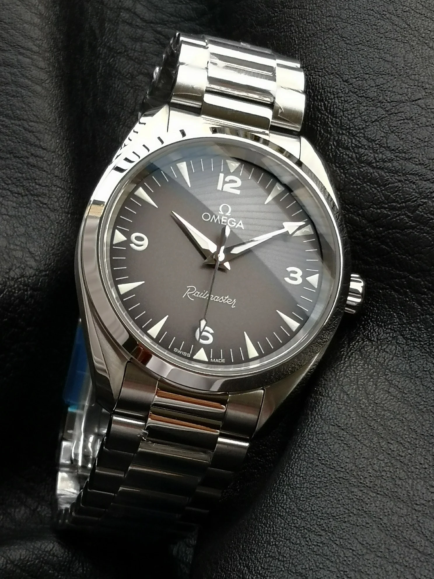 Omega Grey Dial 38mm — photographed off the sweep