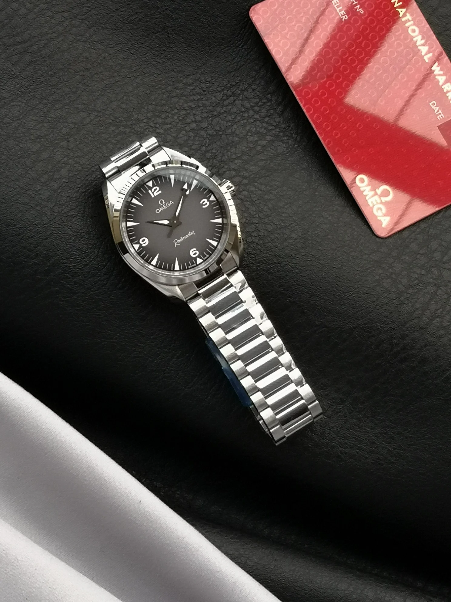 Omega Grey Dial 38mm — photographed off the sweep