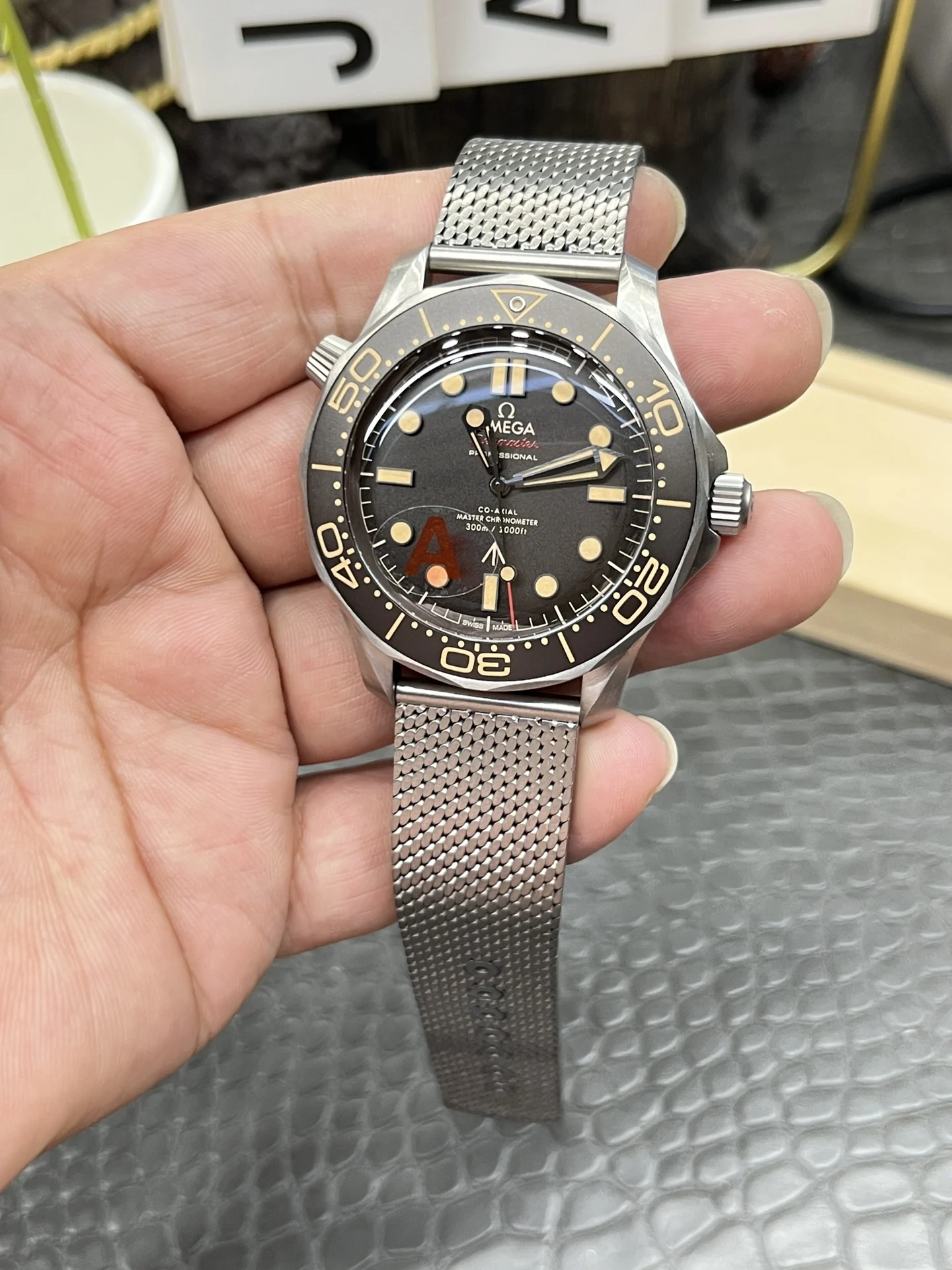 Omega James Bond 007 42mm — photographed off the sweep