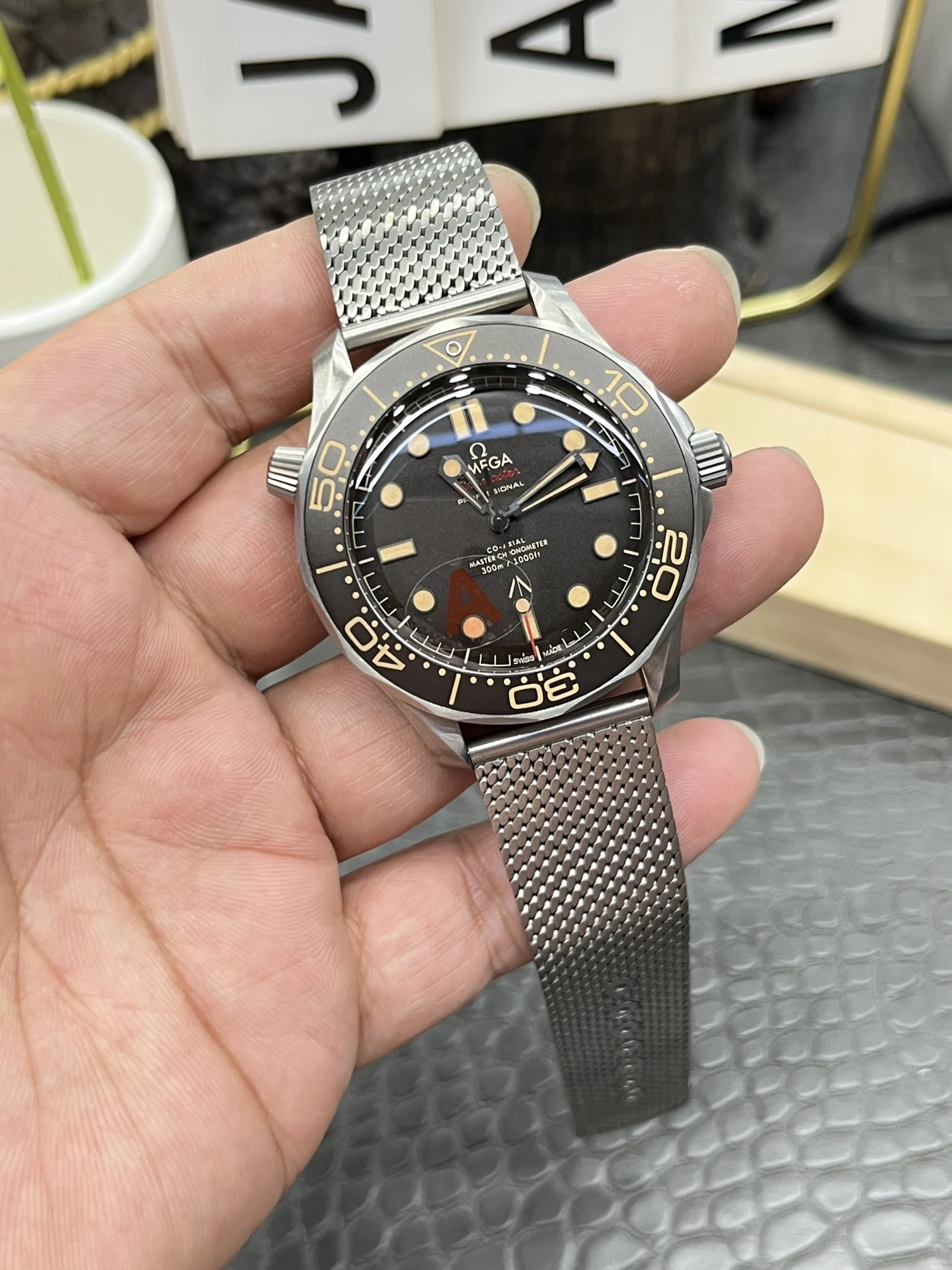 Omega James Bond 007 42mm — photographed off the sweep