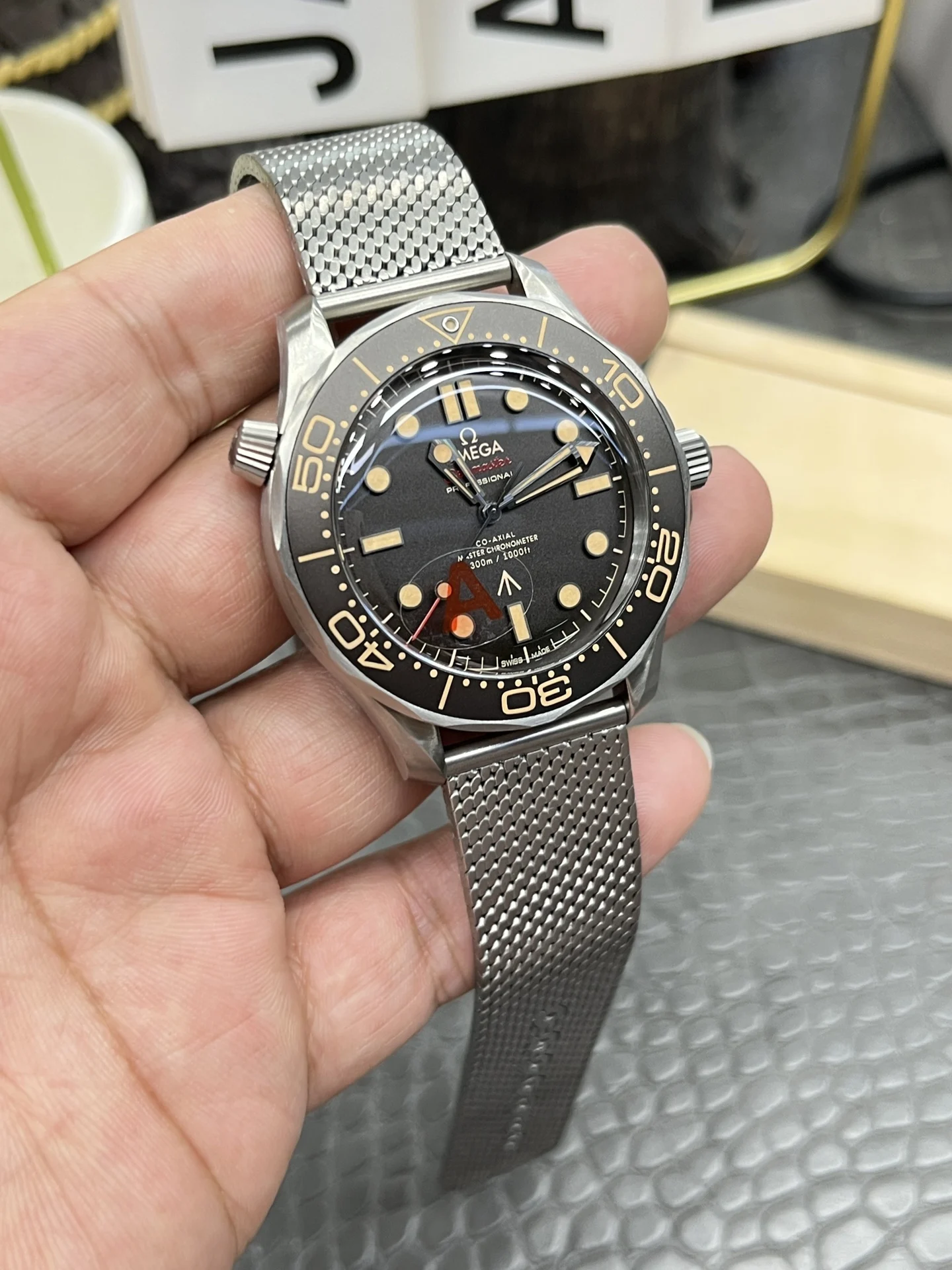 Omega James Bond 007 42mm — photographed off the sweep
