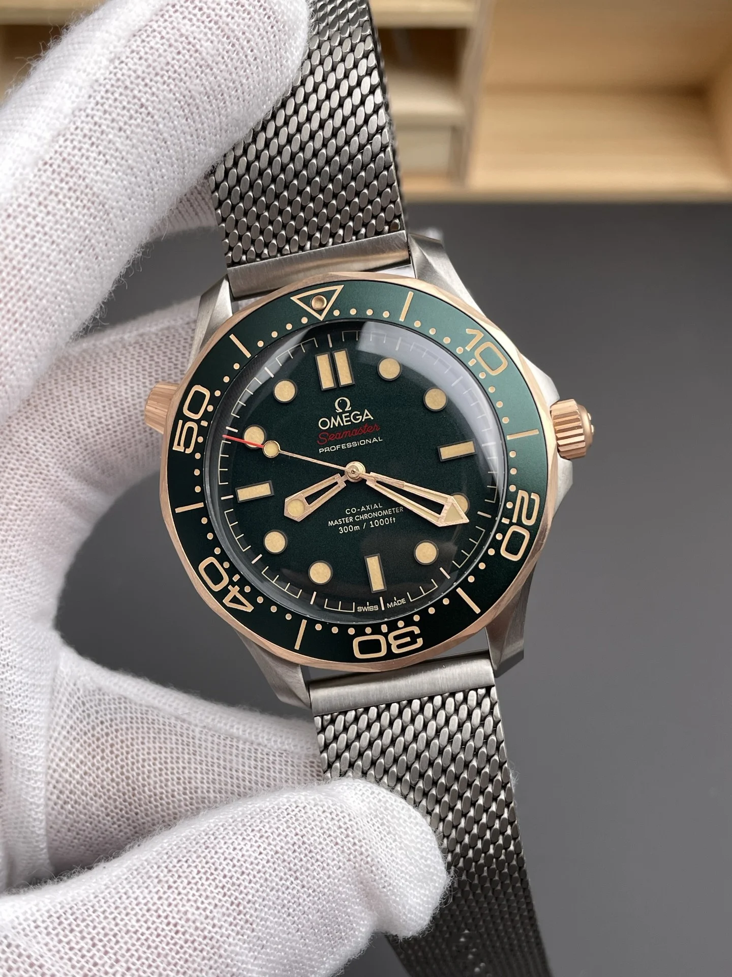 Omega James Bond 007 Titanium 42mm — photographed off the sweep