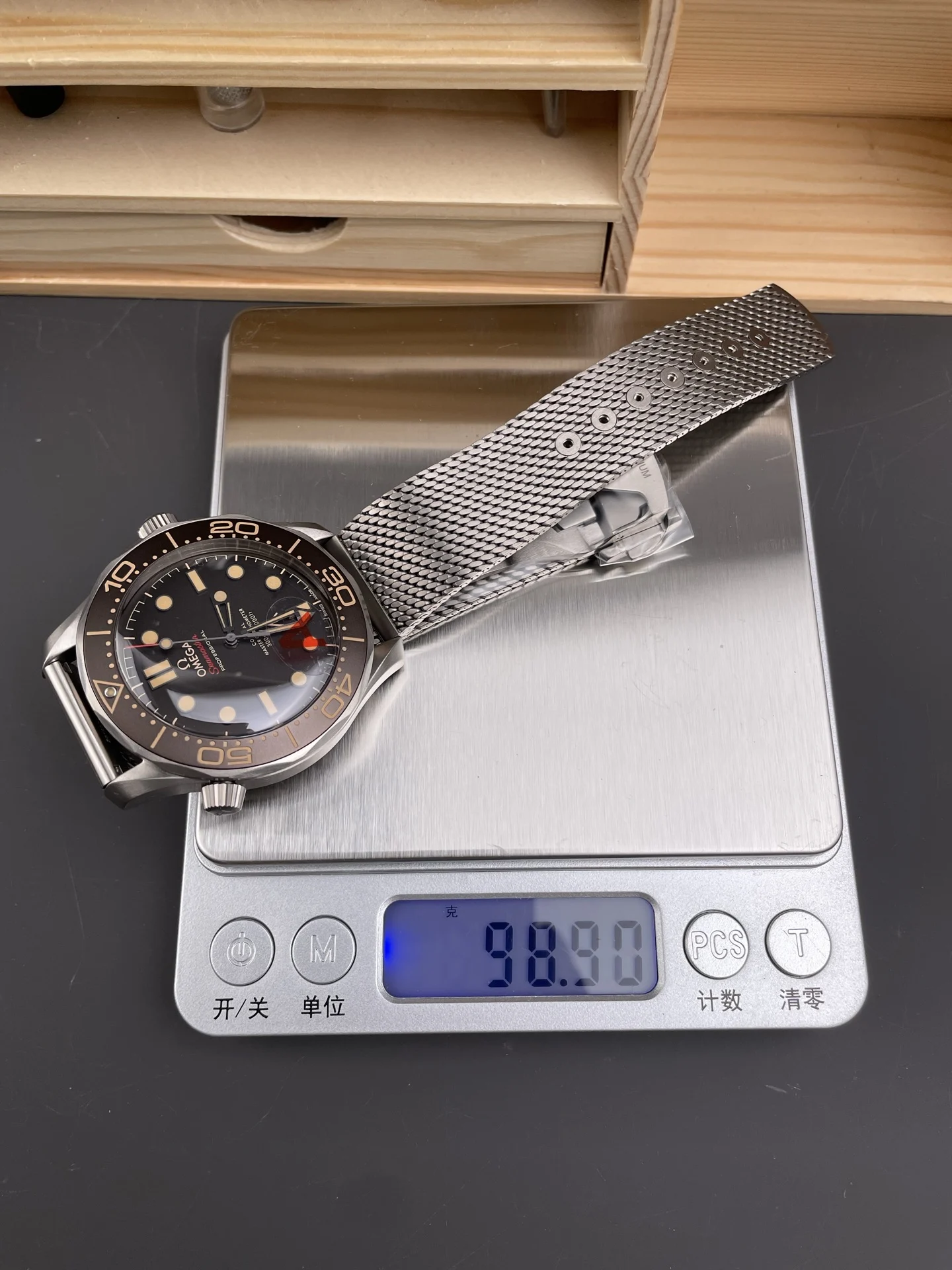Omega James Bond 007 Titanium 42mm — photographed off the sweep