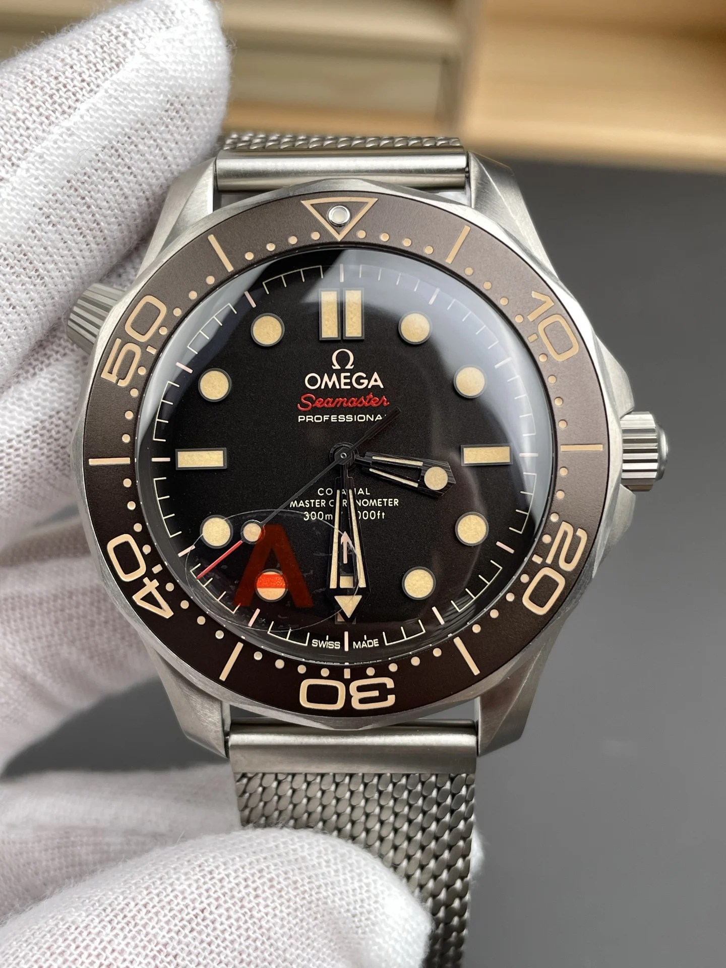 Omega James Bond 007 Titanium 42mm — photographed off the sweep