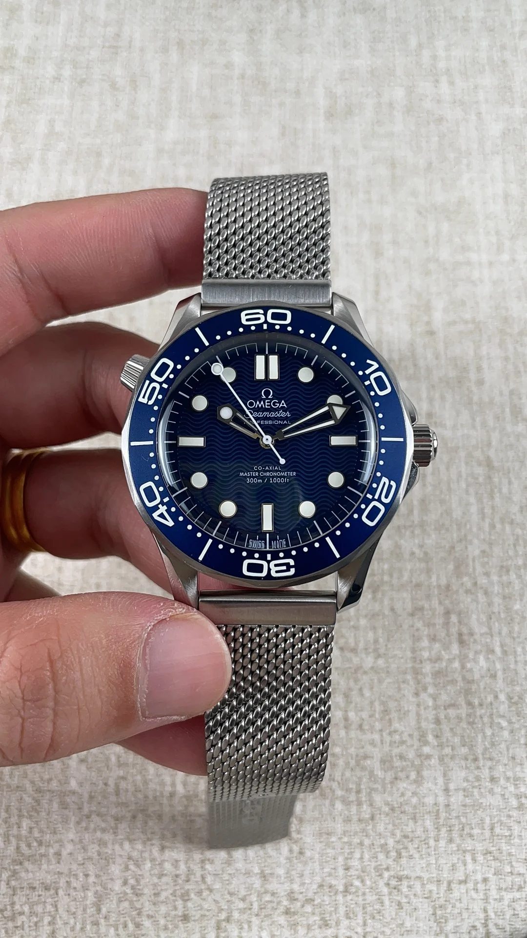 Omega No Time to Die 60th Anniversary 8806 Movement — photographed off the sweep