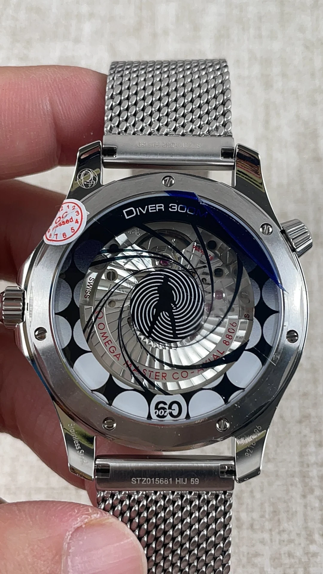 Omega No Time to Die 60th Anniversary 8806 Movement — photographed off the sweep