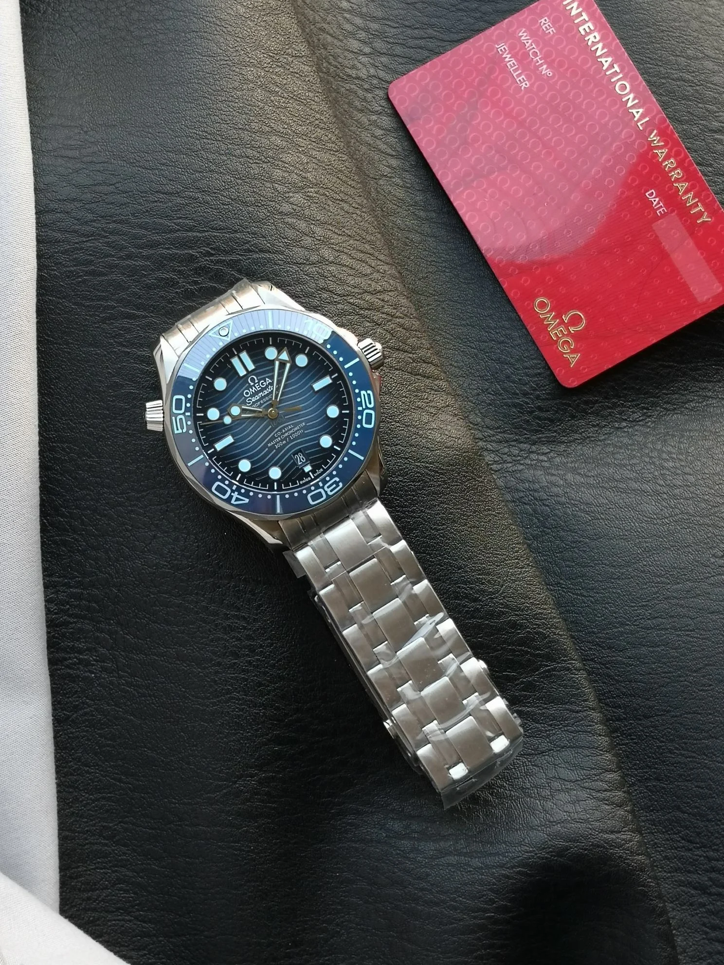 Omega Seamaster 210.30.42.20.03.003 — photographed off the sweep