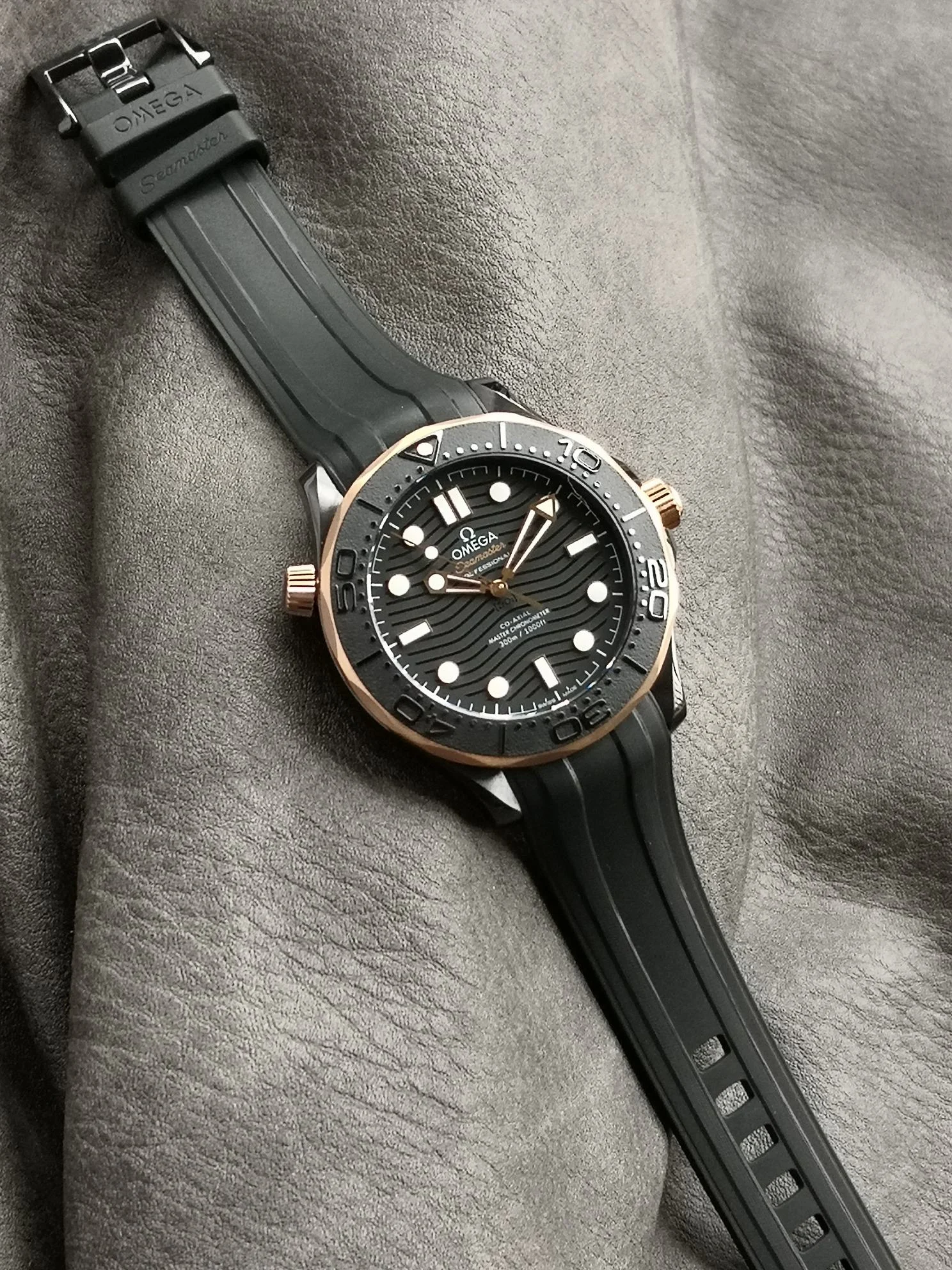 Omega Seamaster 210.62.44.20.01.001 — photographed off the sweep