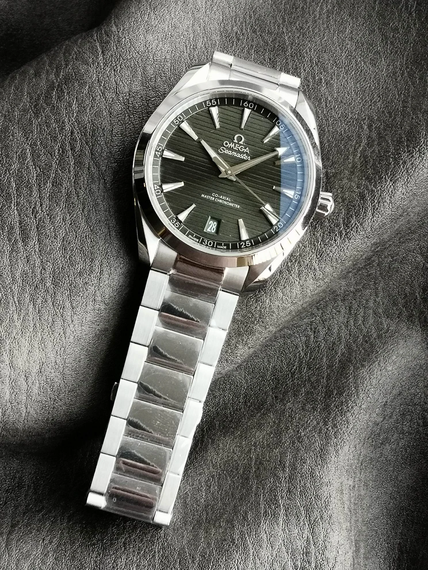 Omega Seamaster 220.10.41.21.10.001 — photographed off the sweep