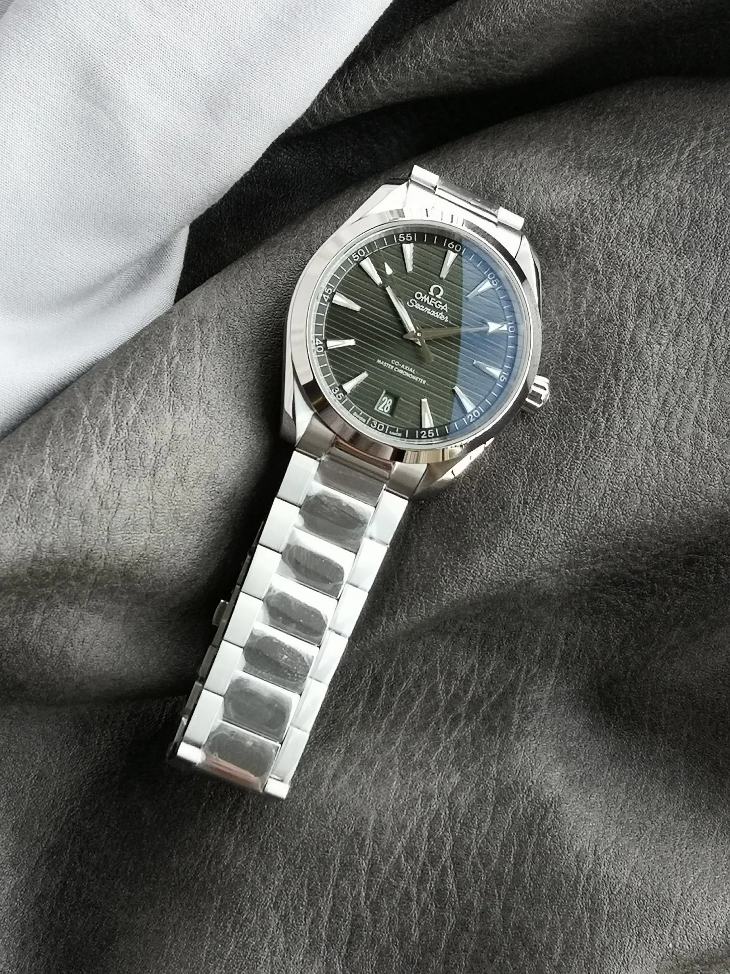 Omega Seamaster 220.10.41.21.10.001 — photographed off the sweep