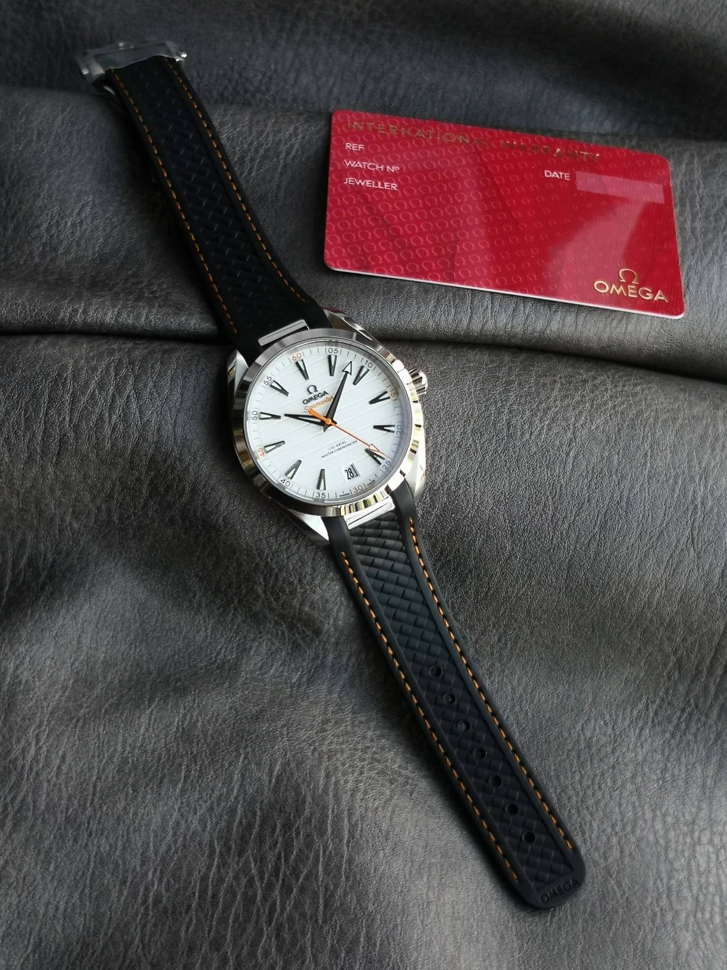Omega Seamaster 220.12.41.21.02.002 — photographed off the sweep