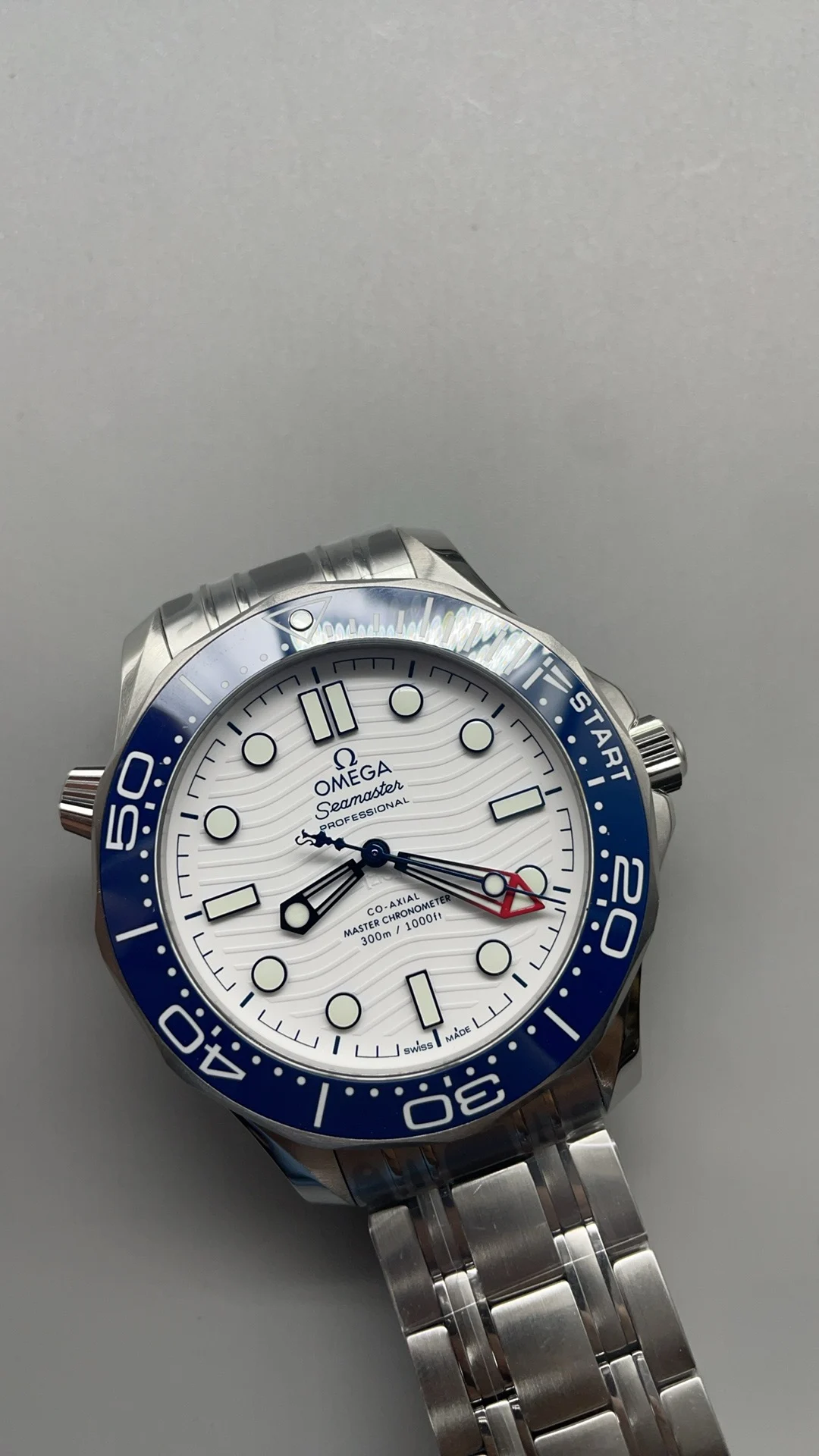 Omega Seamaster 300 — photographed off the sweep