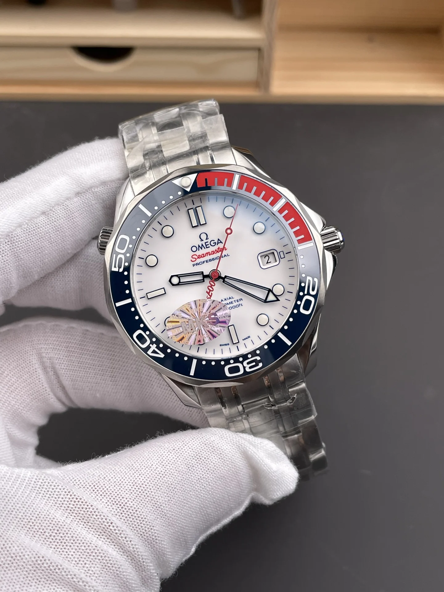Omega Seamaster 300 42mm — photographed off the sweep