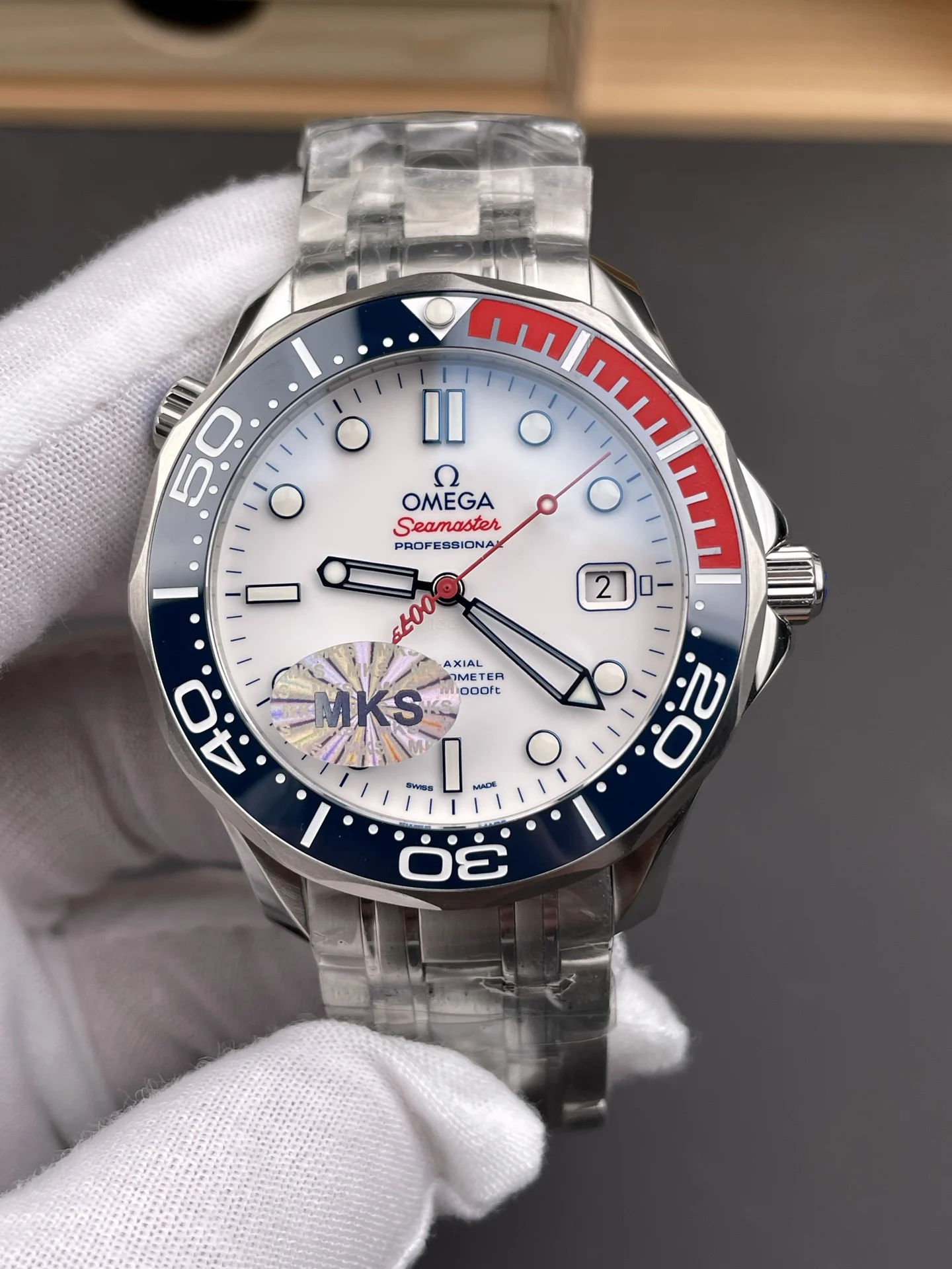 Omega Seamaster 300 42mm — photographed off the sweep