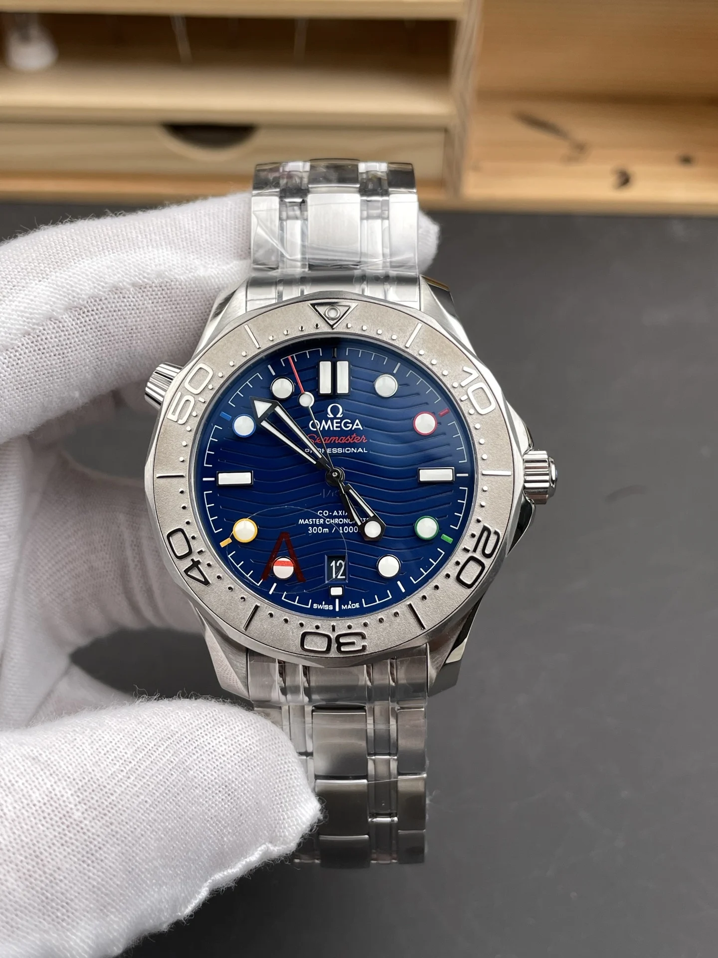 Omega Seamaster 300 42mm — photographed off the sweep