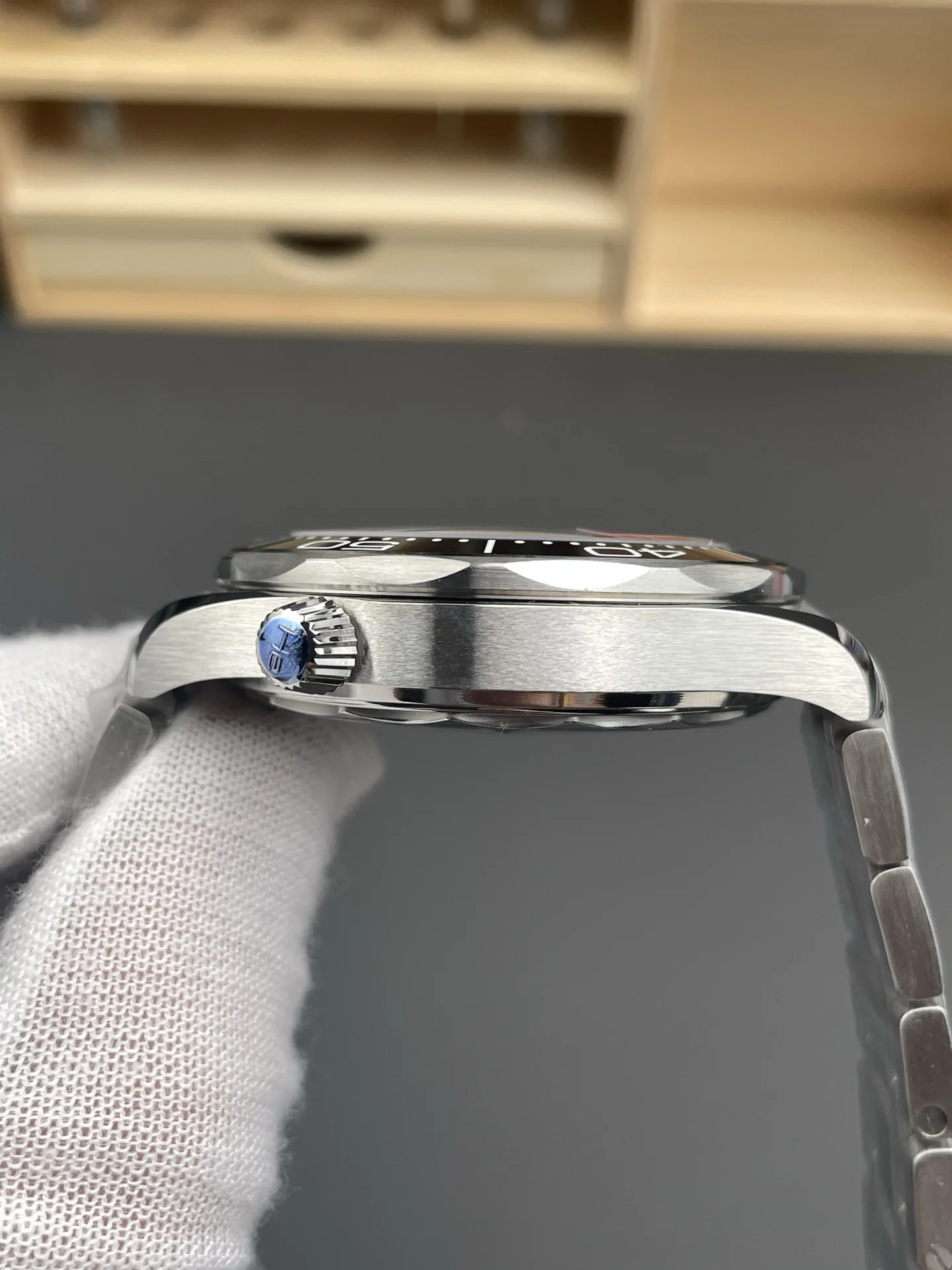 Omega Seamaster 300 Black Dial 42mm — photographed off the sweep