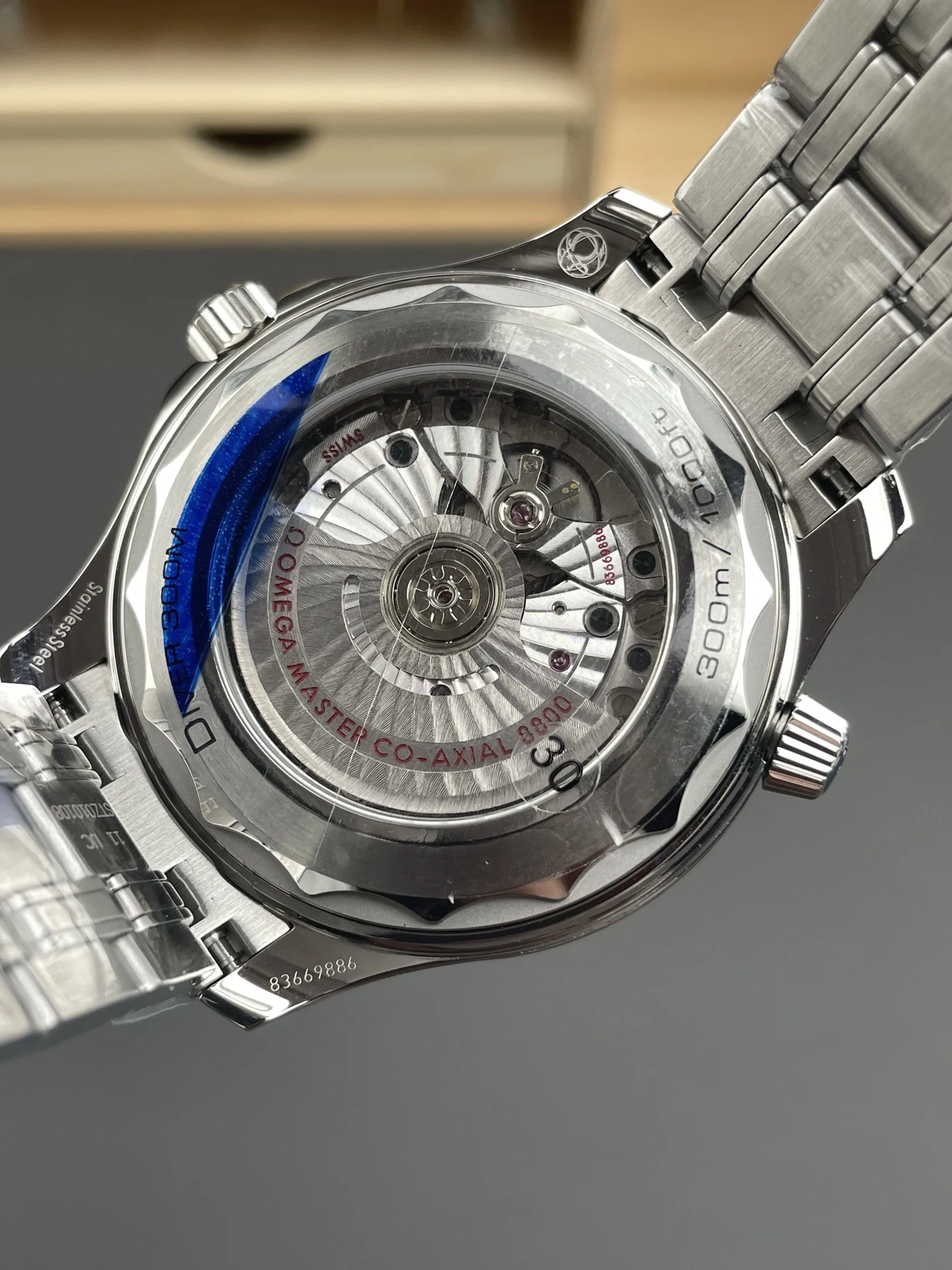 Omega Seamaster 300 Black Dial 42mm — photographed off the sweep