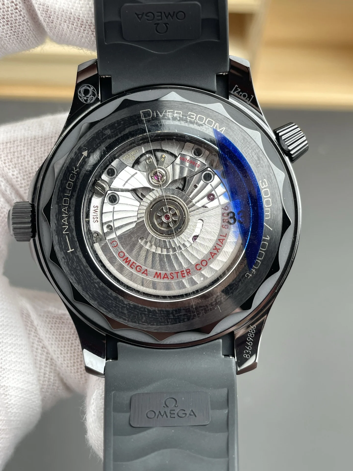 Omega Seamaster 300 Black Dial 42mm — photographed off the sweep