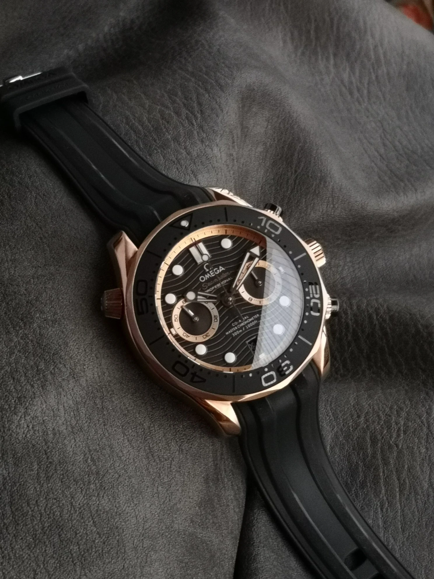 Omega Seamaster 300 Ceramic White Dial — photographed off the sweep