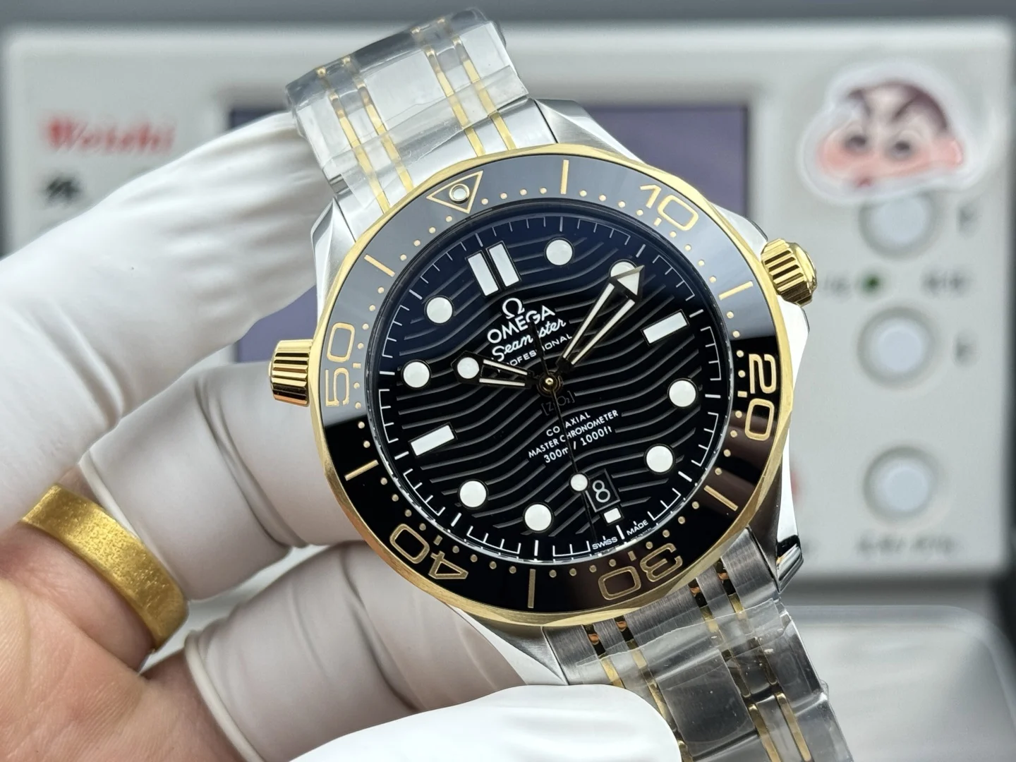 Omega Seamaster 300 Ceramic — photographed off the sweep