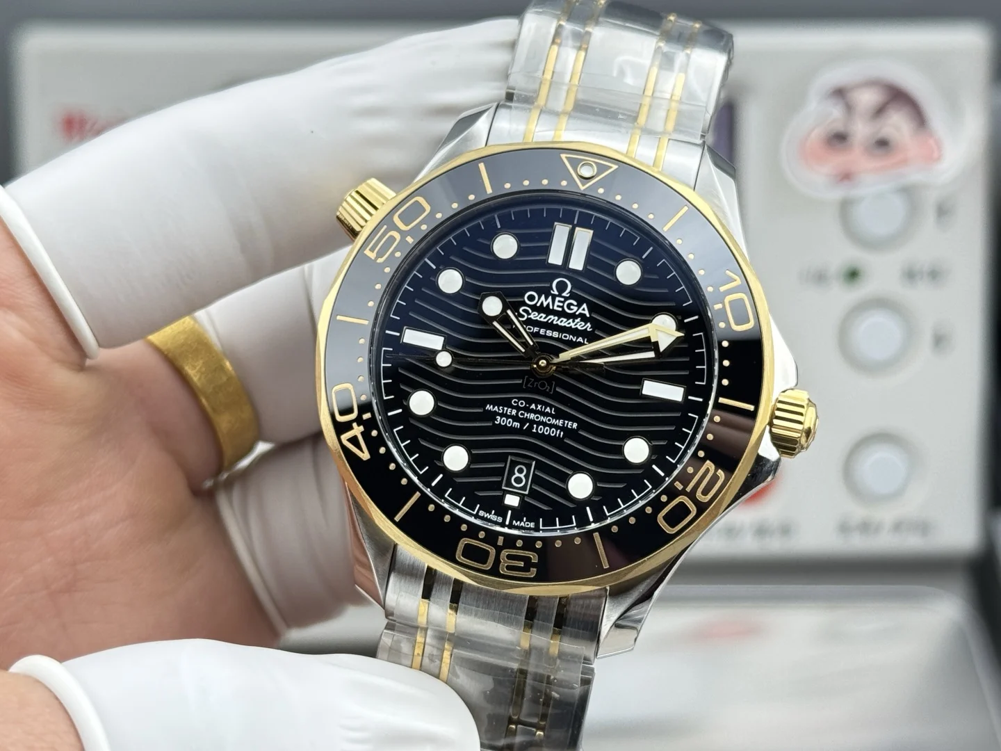 Omega Seamaster 300 Ceramic — photographed off the sweep