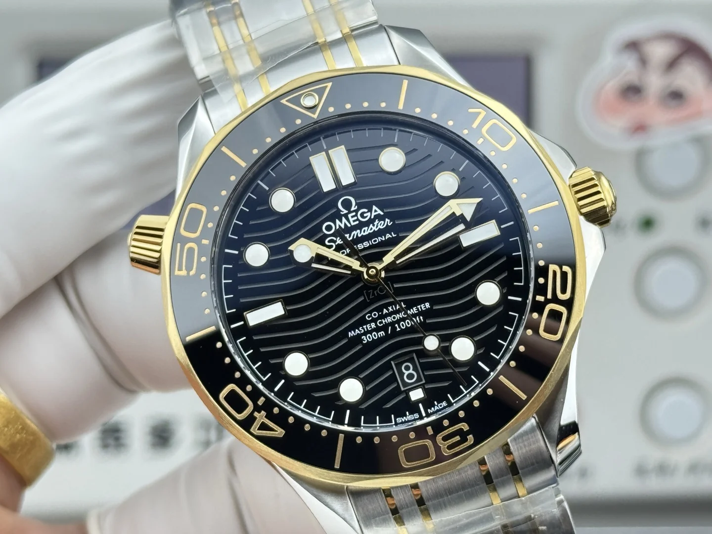 Omega Seamaster 300 Ceramic — photographed off the sweep