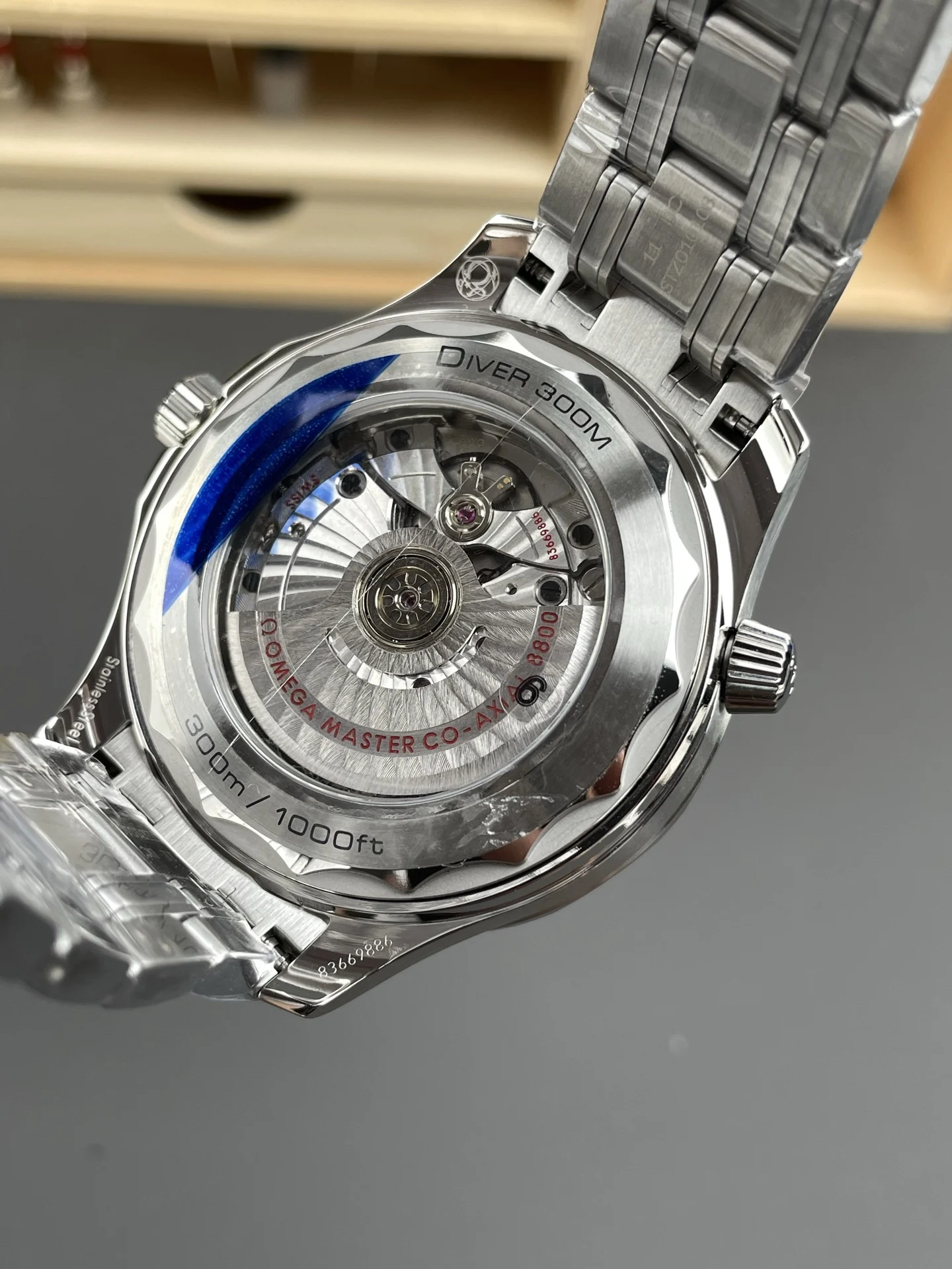 Omega Seamaster 300 Green Dial 42mm — photographed off the sweep