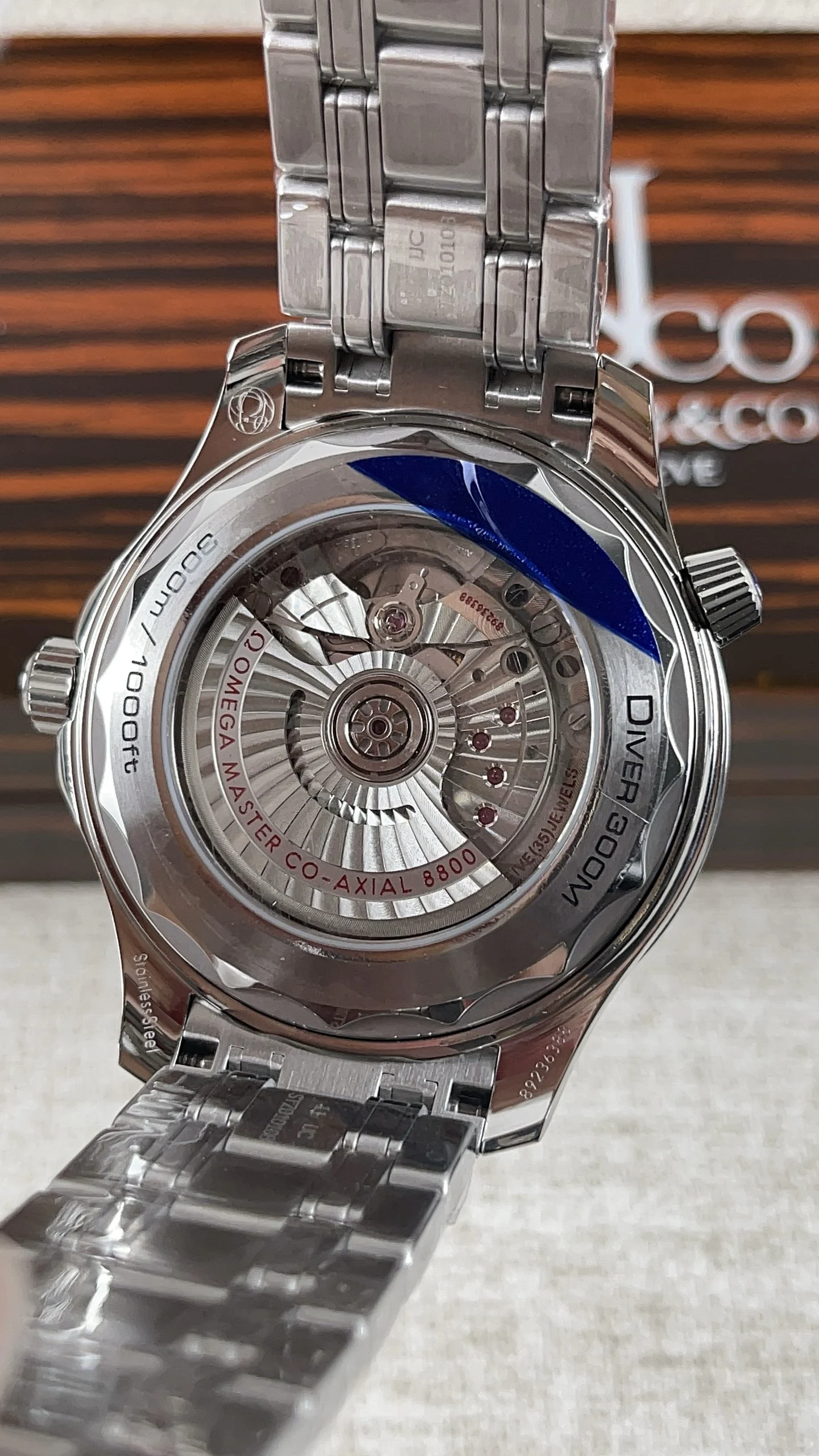 Omega Seamaster 300 Panda — photographed off the sweep