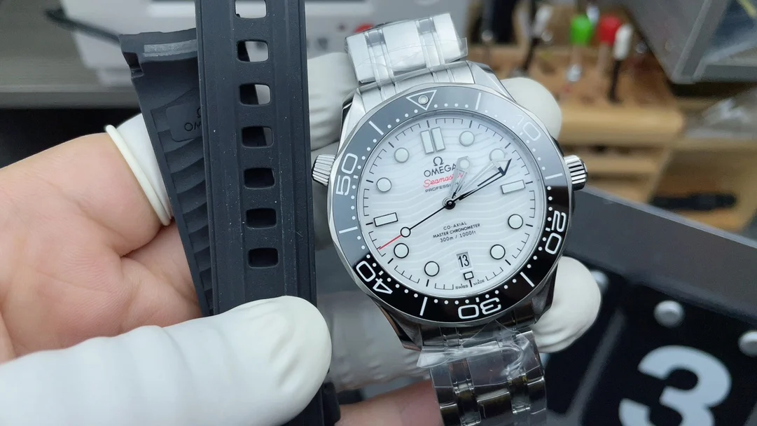 Omega Seamaster 300 Panda — photographed off the sweep