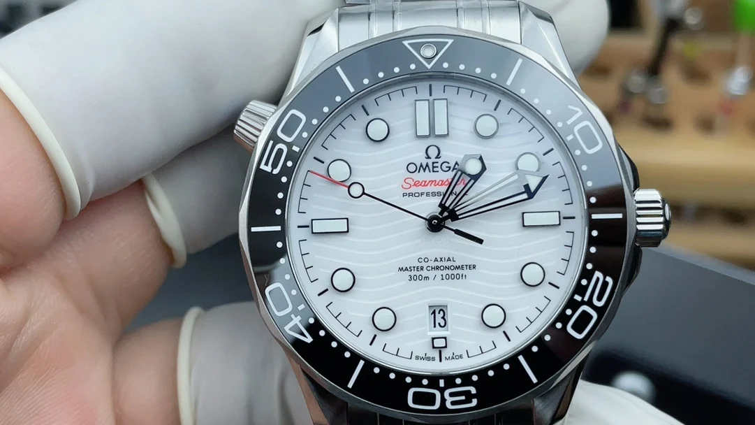Omega Seamaster 300 Panda — photographed off the sweep