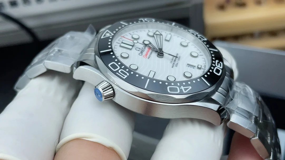Omega Seamaster 300 Panda — photographed off the sweep