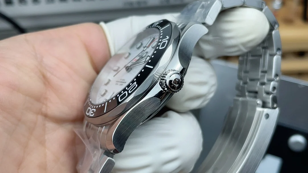 Omega Seamaster 300 Panda — photographed off the sweep