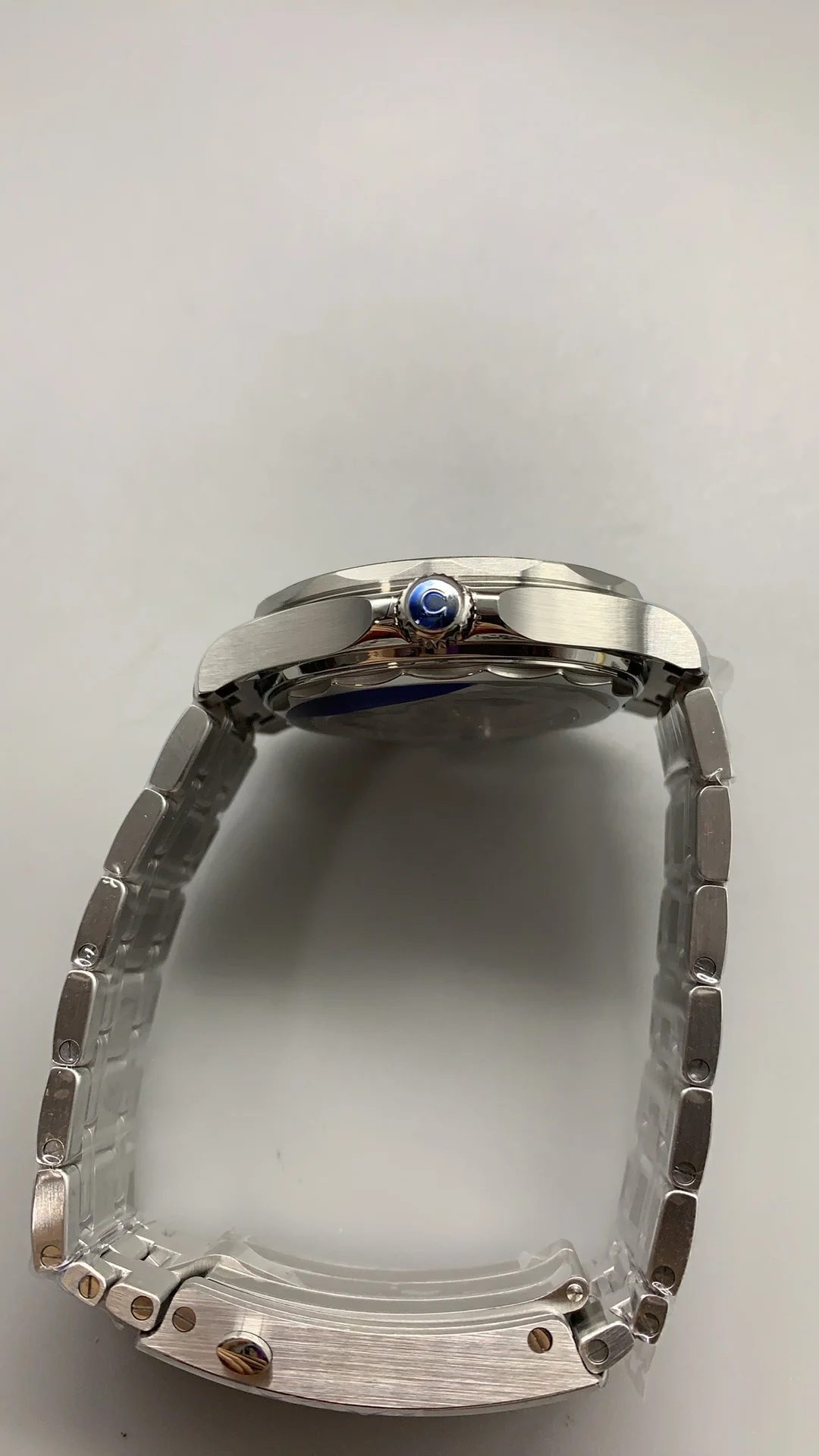 Omega Seamaster 300 Panda β photographed off the sweep