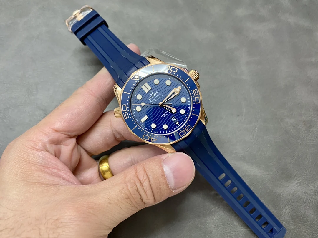 Omega Seamaster 300 Rose Gold 42mm — photographed off the sweep