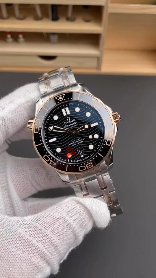 Omega Seamaster 300 Rose Gold Black Dial 42mm